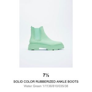 ✨NWT✨ Zara Rubberized Ankle Boot